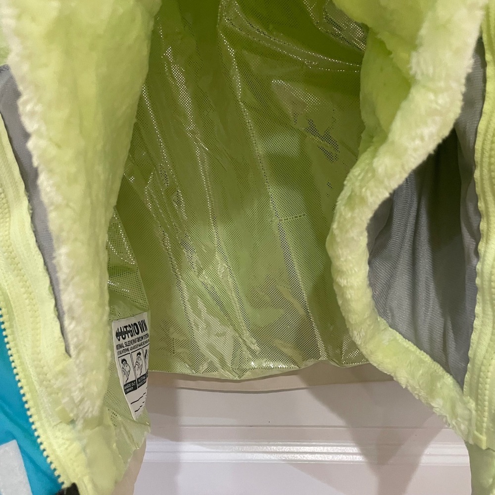 Columbia Bugaboo Fleece Interchange Youth XL Jacket Teal Cream Lined Hooded NWT - Picture 6 of 8